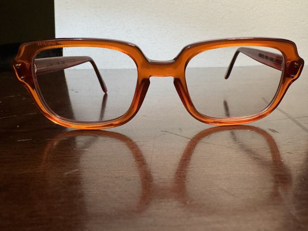 VINTAGE ROMCO 4.5 - 5.75 Amber Brown EYEGLASS FRAMES 52 - 22 Eyewear 50s Read